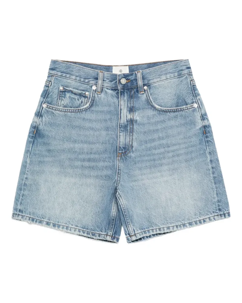 Anine Bing Heath washed-denim shorts - Blau Blau