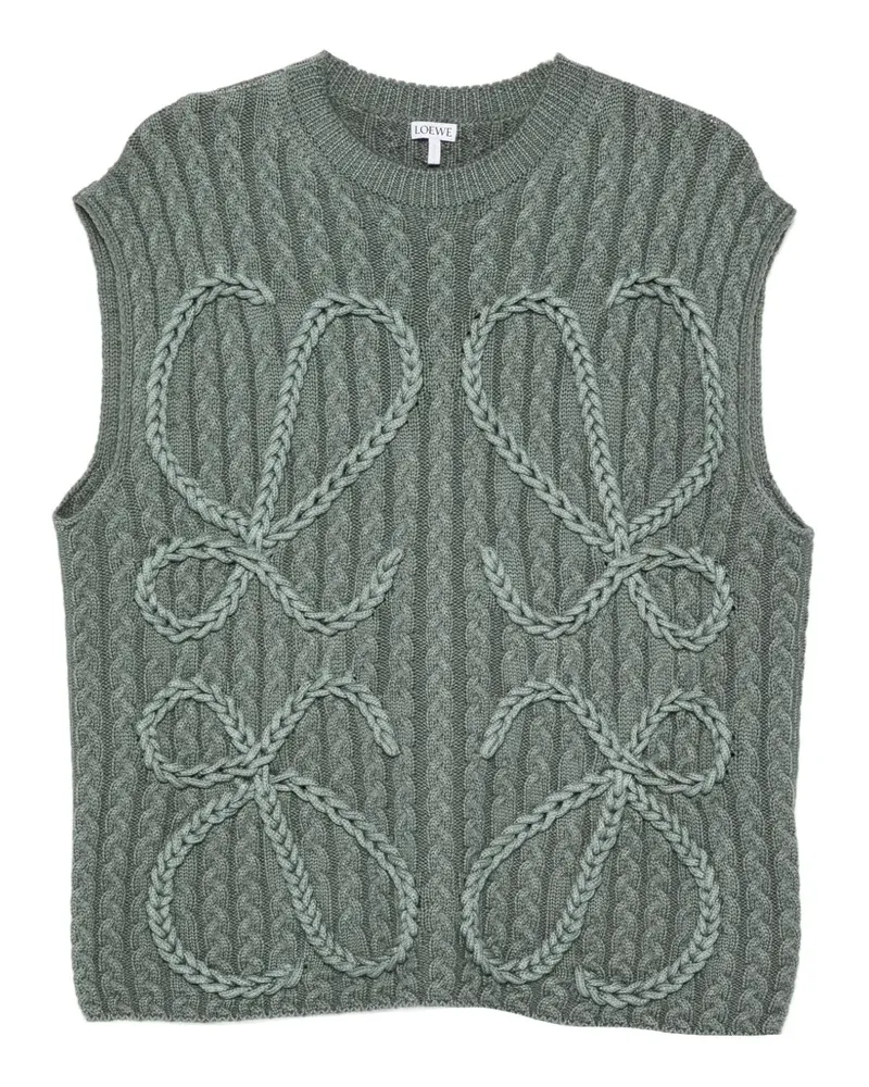 Loewe Anagram cable-knit sweater - Grün Grün