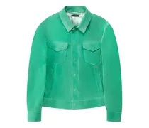 Westernjacke aus Wildleder - Grün