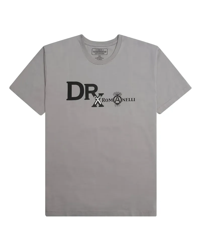 Neighborhood x Dr. Romanelli T-Shirt mit Globus-Print - Grau Grau