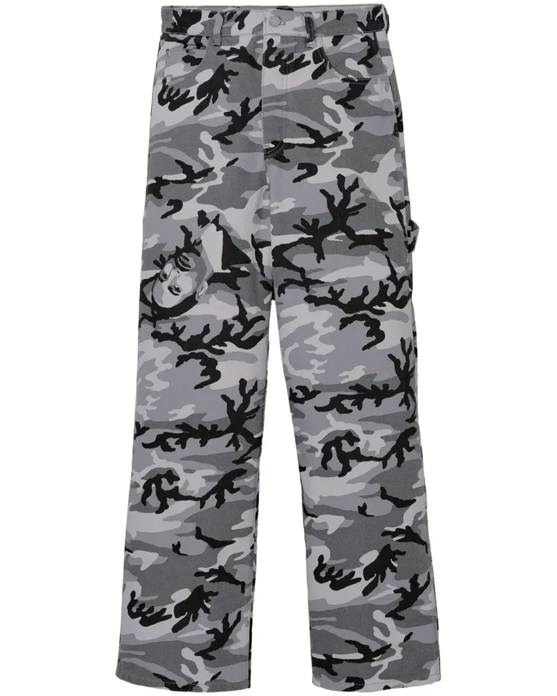 Marc Jacobs The Marc Camo Oversized-Jeans - Grau Grau