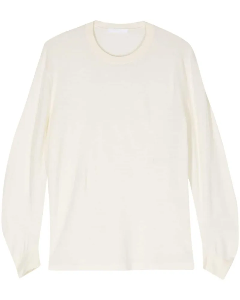 Helmut Lang Fein gestrickter Pullover Nude