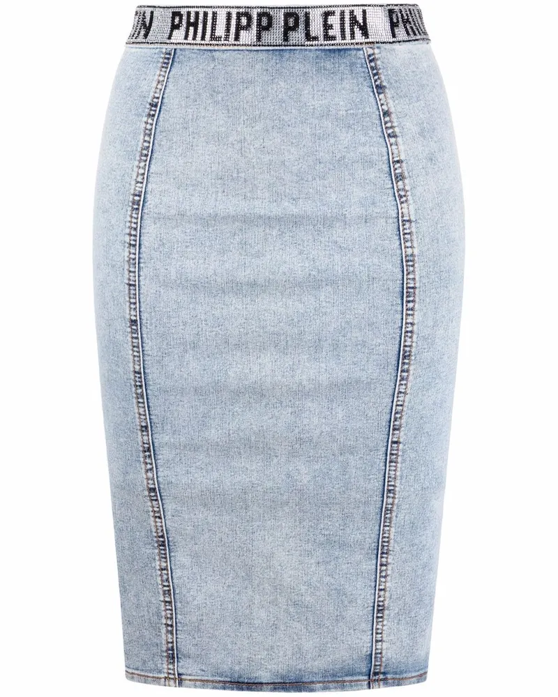 Philipp Plein Stones Jeansrock - Blau Blau