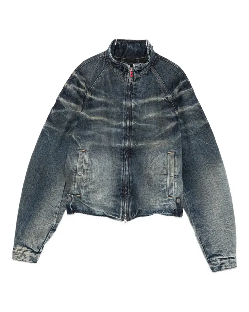 Diesel faded-effect raglan-sleeve denim jacket - Blau Blau