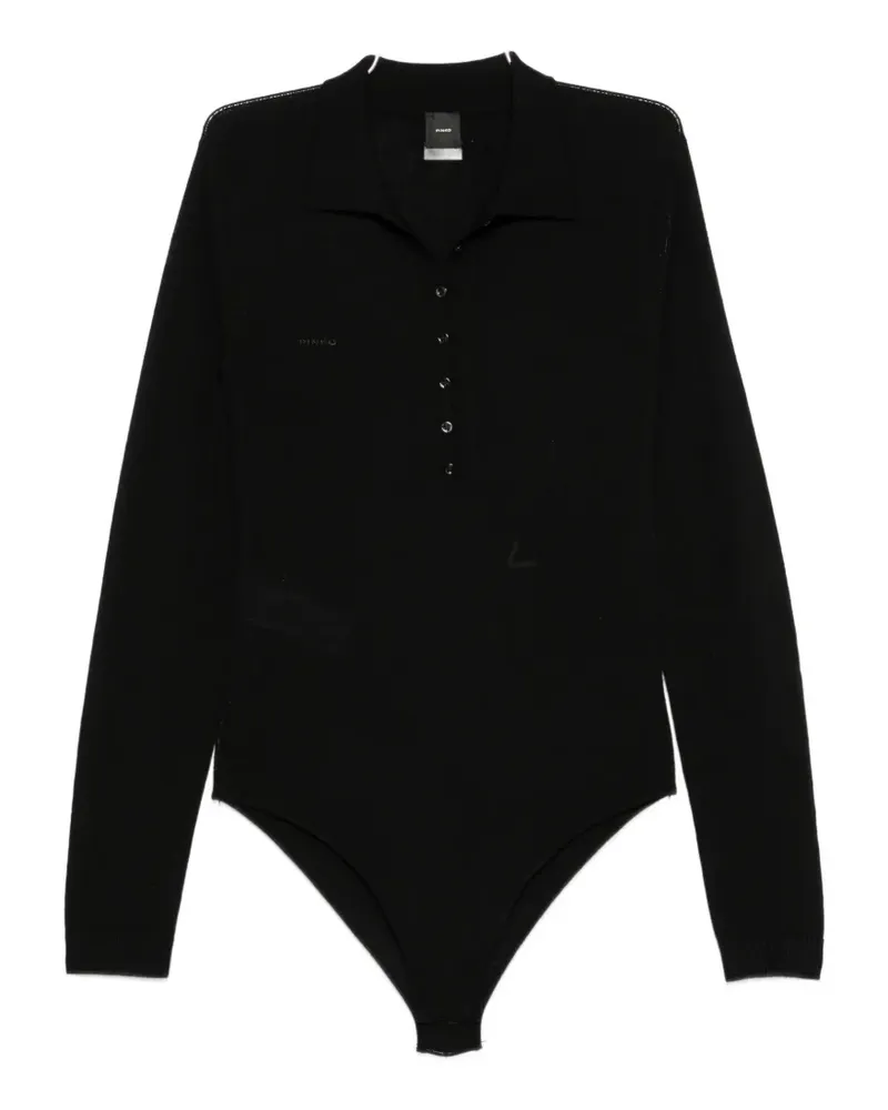 Pinko long-sleeve buttoned bodysuit - Schwarz Schwarz