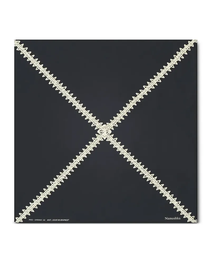 Nanushka crochet silk scarf - Schwarz Schwarz