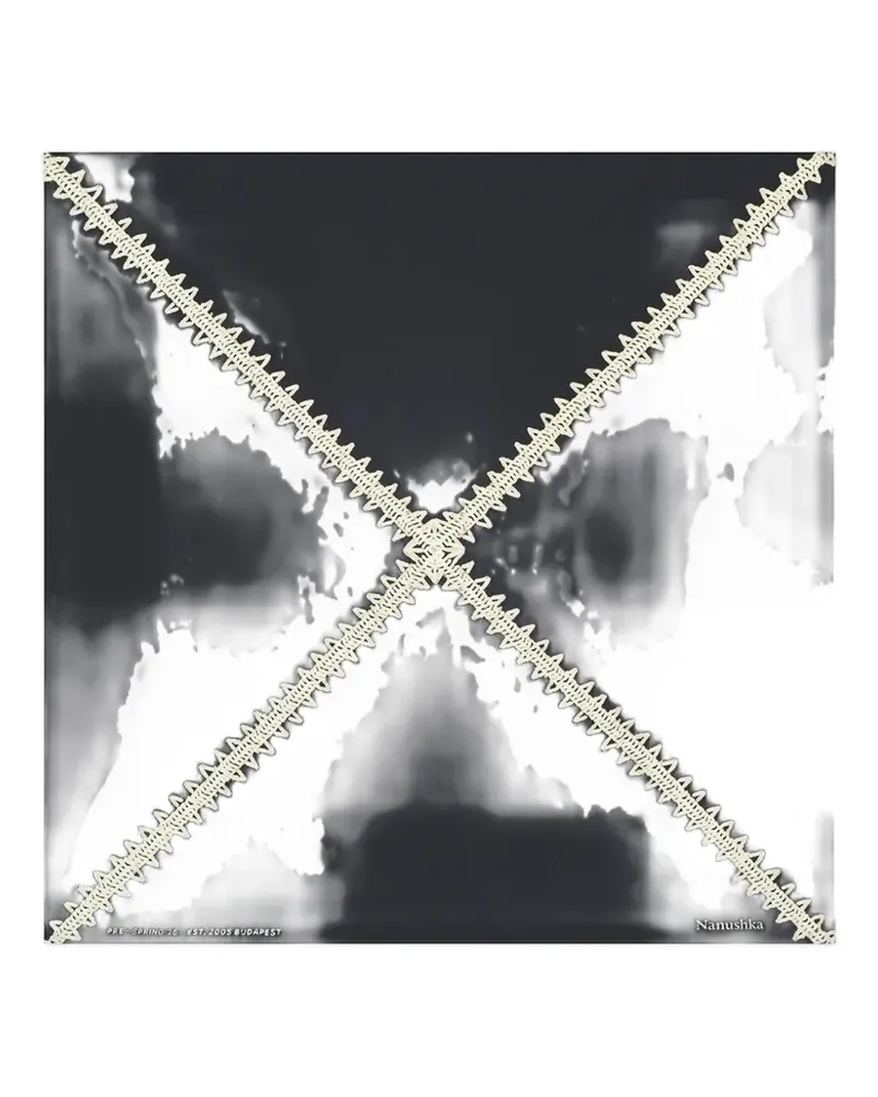 Nanushka crochet silk scarf - Schwarz Schwarz