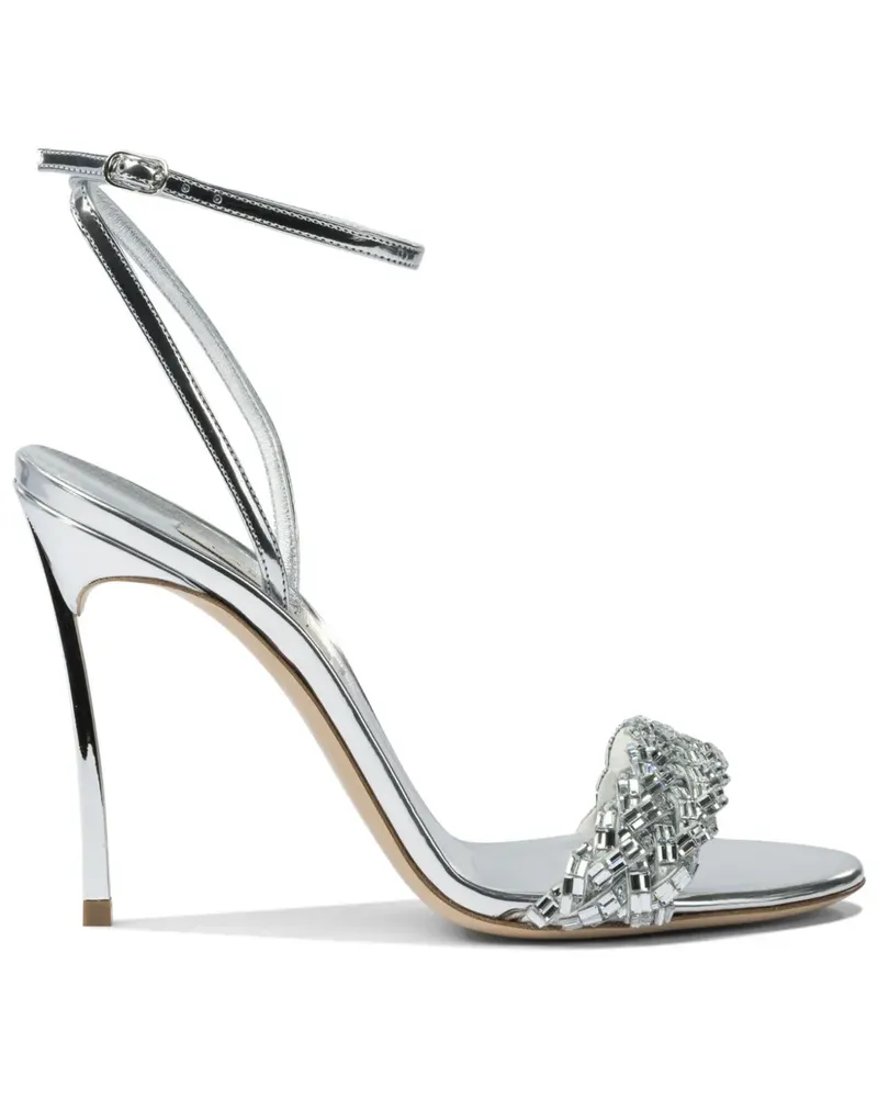 Casadei Interstellar Sandalen mit Kristallen 100mm - Silber Silber