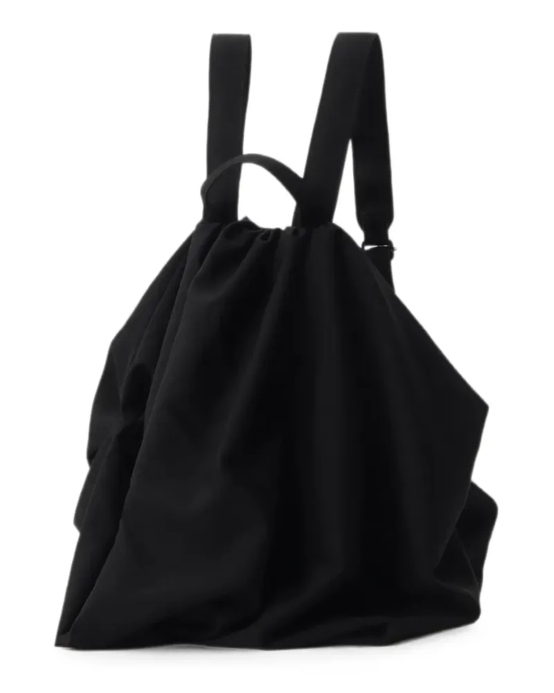 Yohji Yamamoto draped wool backpack - Schwarz Schwarz