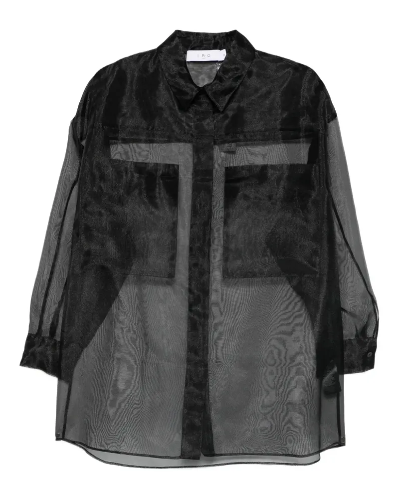 IRO Sheer-Hemd mit Einsätzen - Schwarz Schwarz
