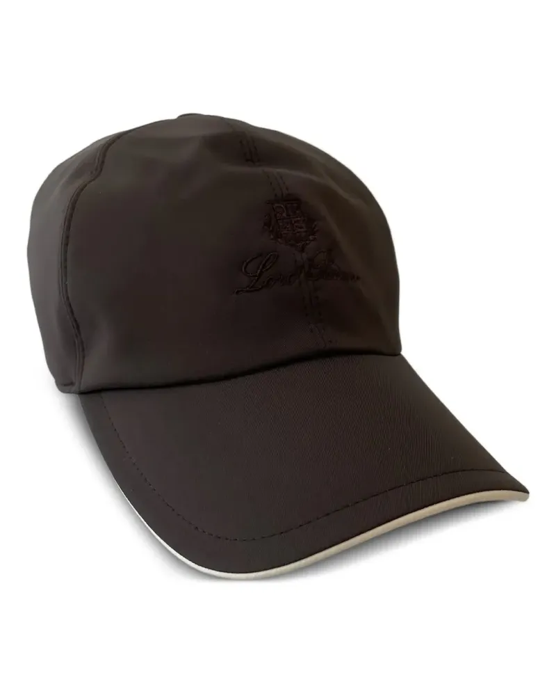 Loro Piana logo-embroidered contrast-trim cap - Braun Braun