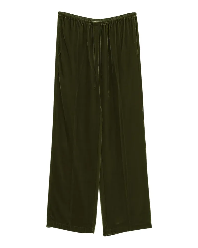 forte_forte Samthose mit Kordelzug - Grün Grün