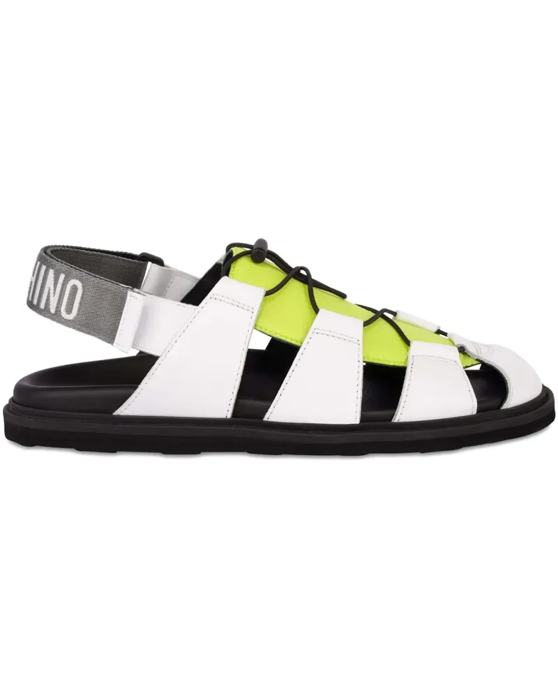 Moschino Knöchelriemen-Sandalen mit Cut-Out - Weiß Weiß
