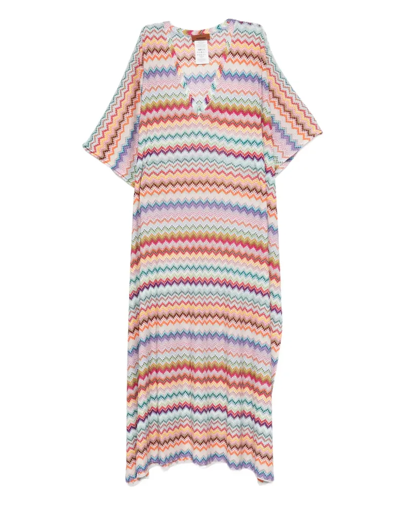 Missoni chevron V-neck maxi dress - Nude Nude