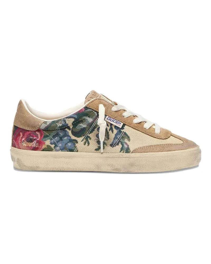 Golden Goose Soul-Star Sneakers mit Blumen - Nude Nude