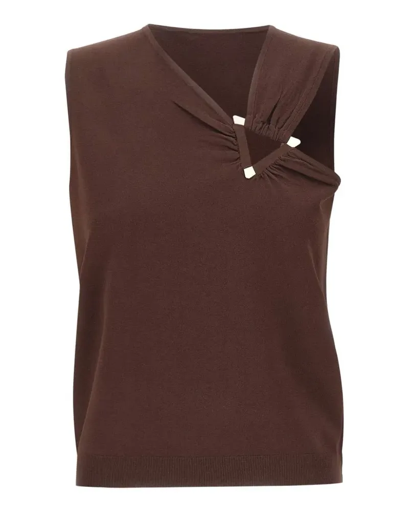 Kaos asymmetric cut-out top - Braun Braun