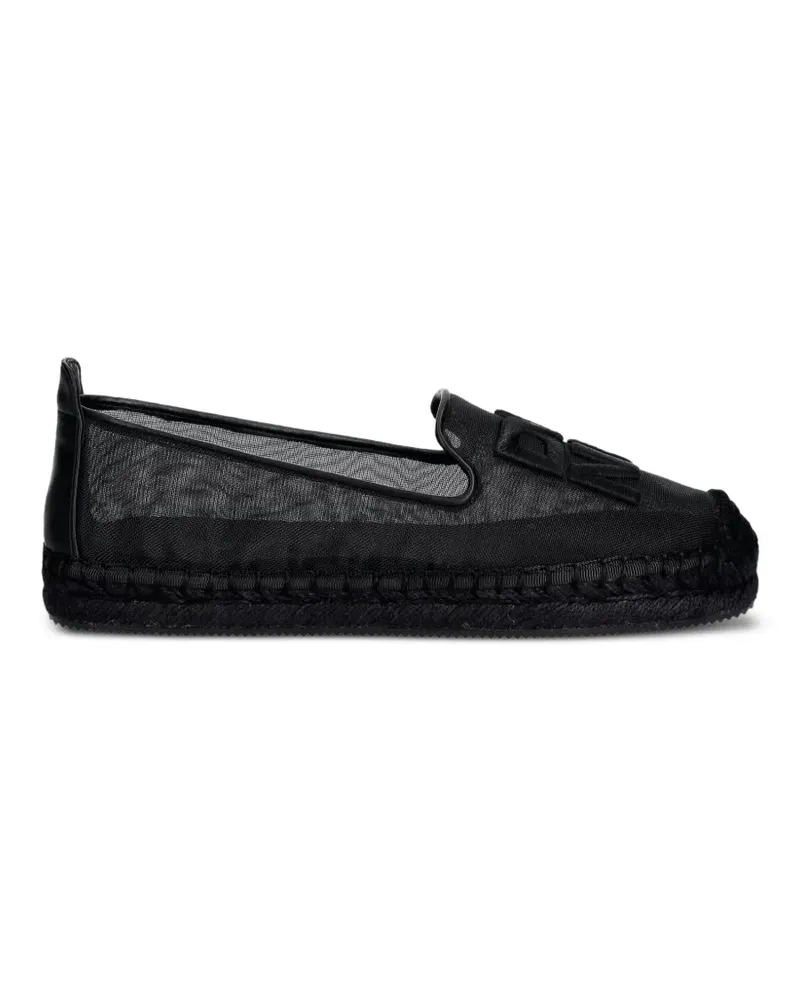 DKNY Espadrilles mit Logo-Patch - Schwarz Schwarz