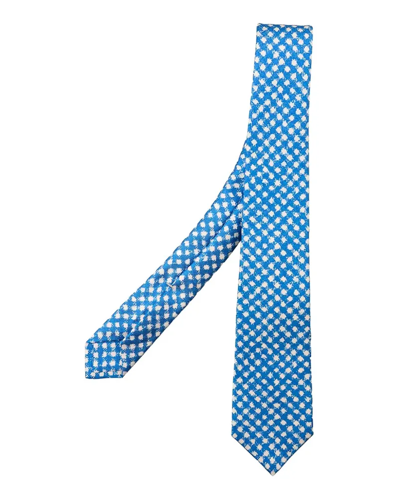 Kiton Krawatte mit Rautenmuster - Blau Blau