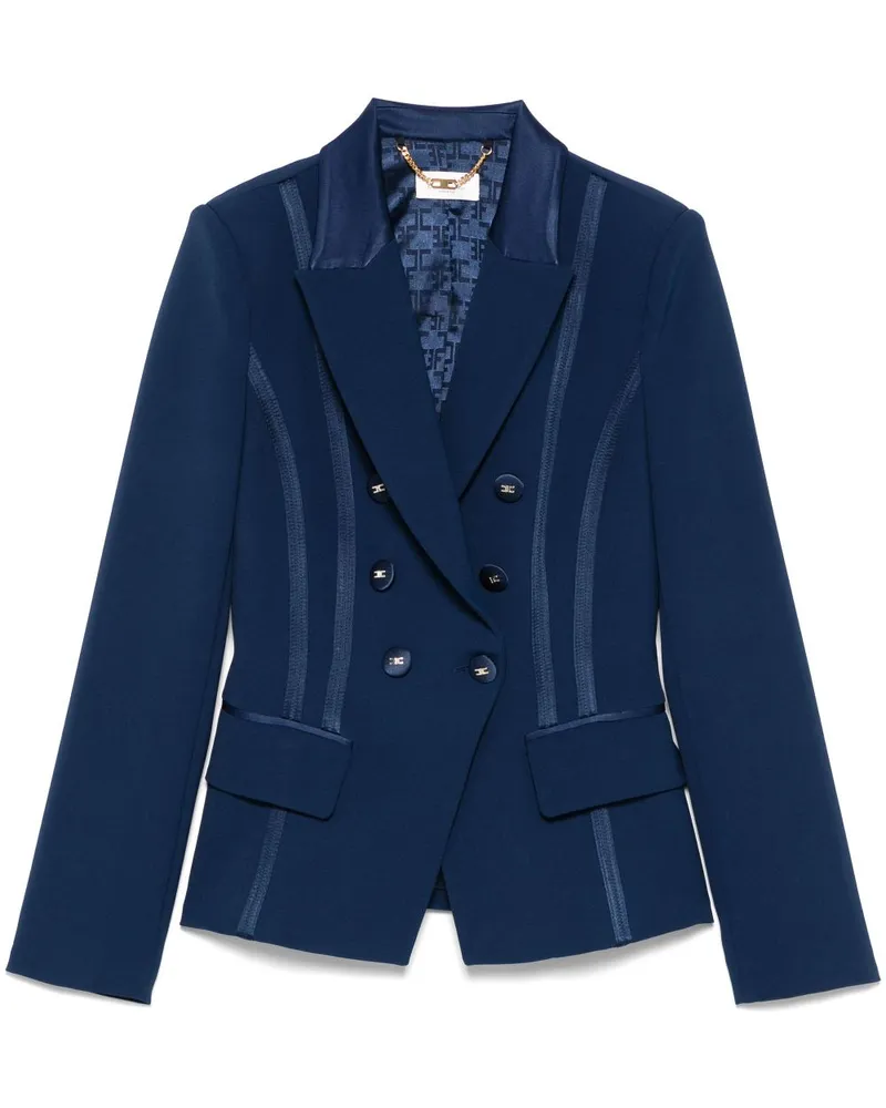 Elisabetta Franchi Doppelreihiger Blazer - Blau Blau