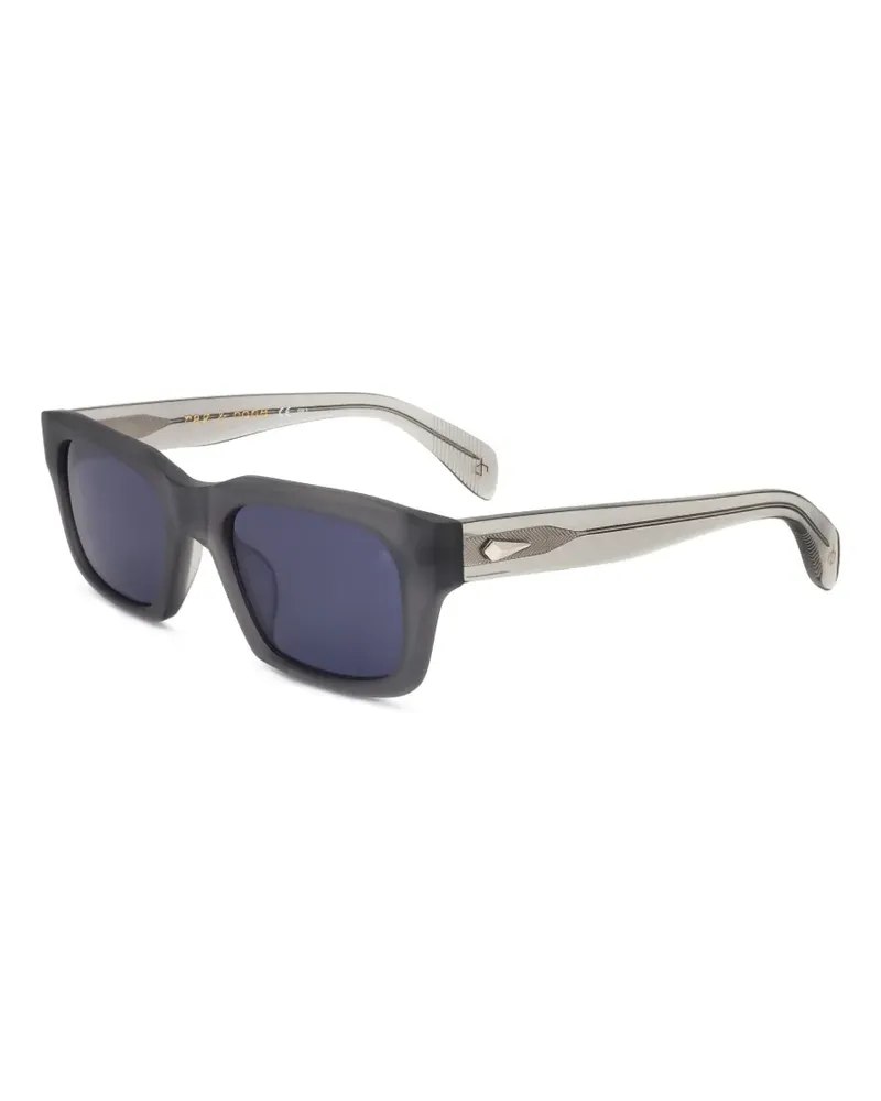 Rag & Bone Sonnenbrille mit eckigem Gestell - Grau Grau