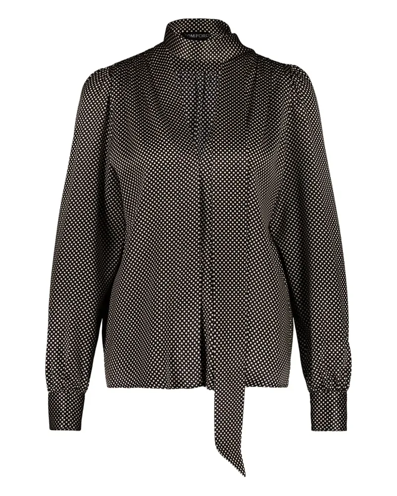 Tom Ford Bluse mit Polka Dots - Schwarz Schwarz