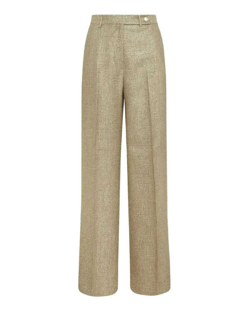 Kiton Gerade Hose mit Lamé-Effekt - Gold Gold