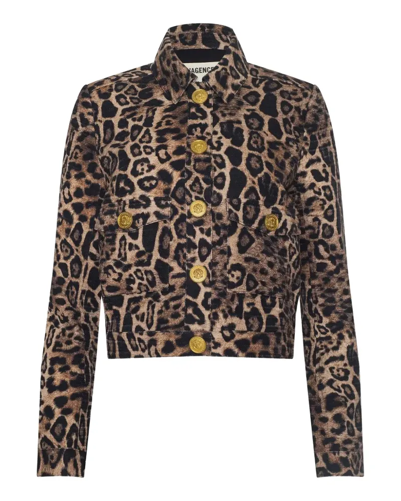 L'Agence Jacke mit Animal-Print - Braun Braun