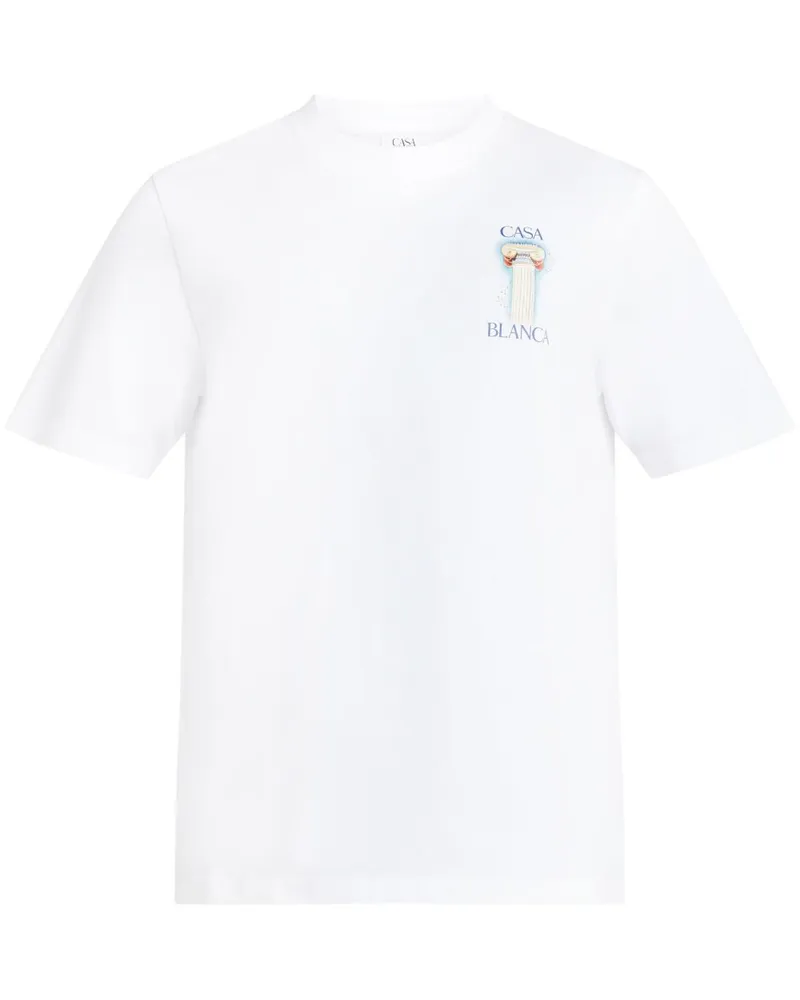 Casablanca Paris La Colomne T-Shirt - Weiß Weiß