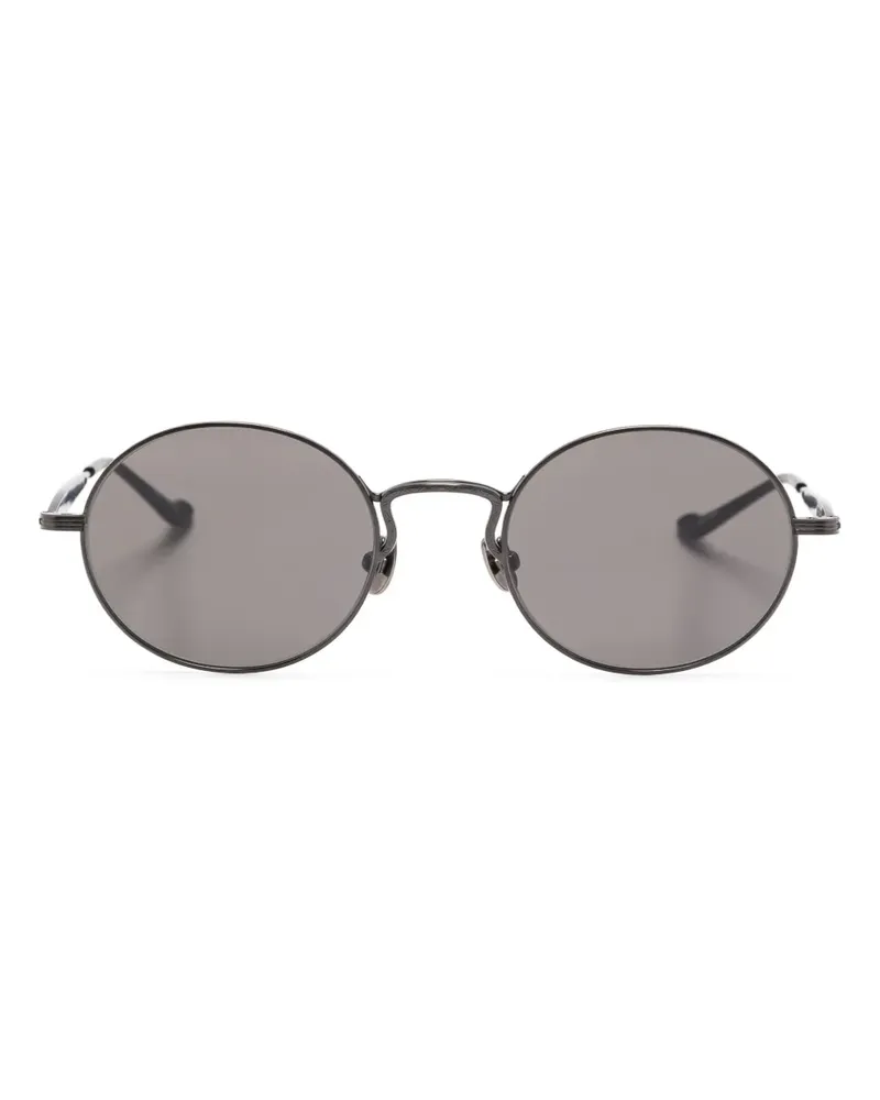 MATSUDA Sonnenbrille mit rundem Gestell - Schwarz Schwarz