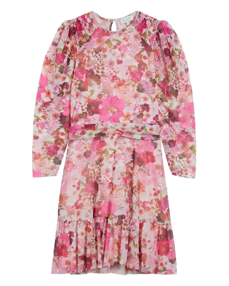Ted Baker Minikleid mit Blumen-Print - Rosa Rosa
