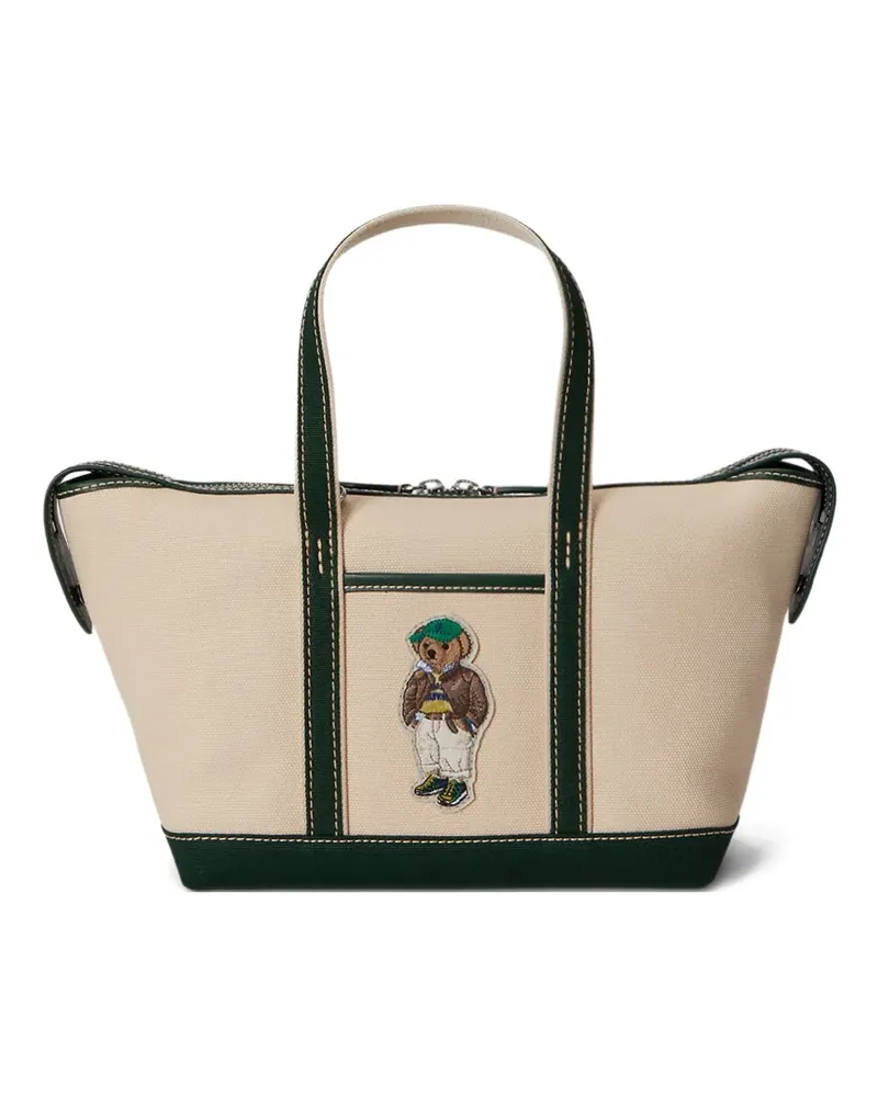 Ralph Lauren Tote Bag mit Bärenstickerei - Nude Nude