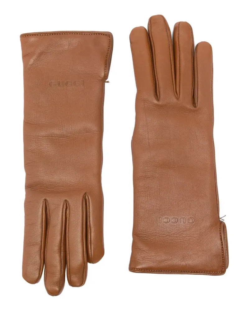 Gucci leather gloves - Braun Braun