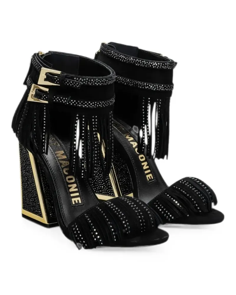 Kat Maconie Shalini Sandalen mit Kristallen - Schwarz Schwarz