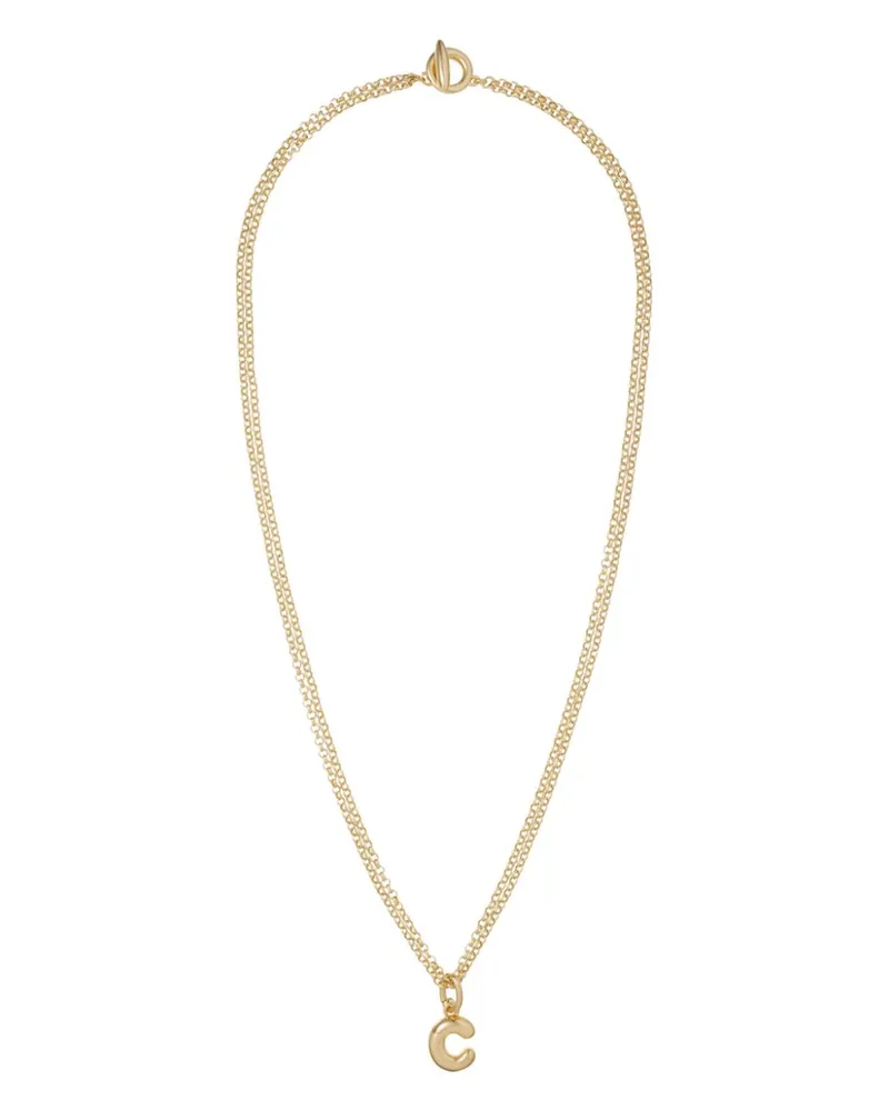 Roxanne Assoulin Puffy Initial Halskette - Gold Gold