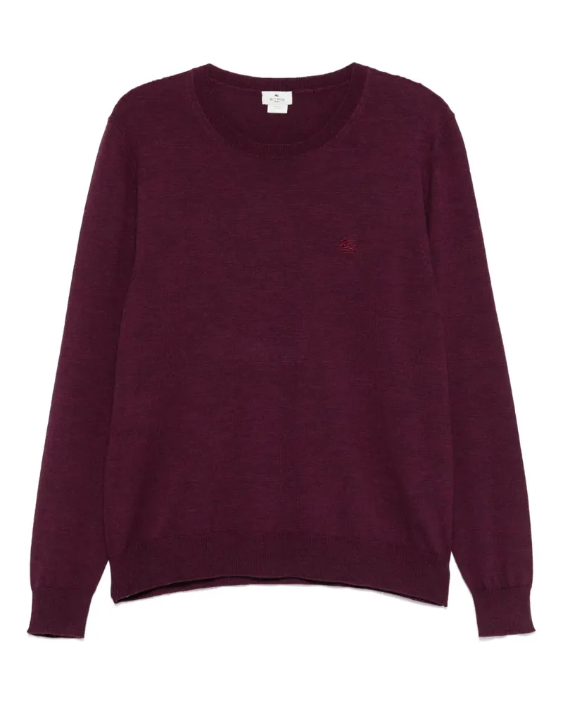 Etro Pullover mit Pegaso-Stickerei - Rot Rot