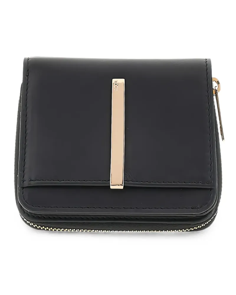 TOD'S Portemonnaie mit Logo-Schild - Schwarz Schwarz