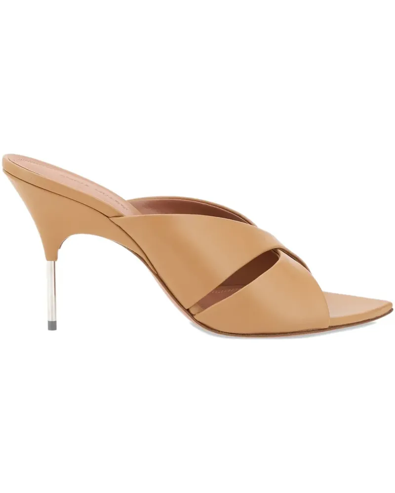 Amina Muaddi Samantha Mules 85mm - Nude Nude