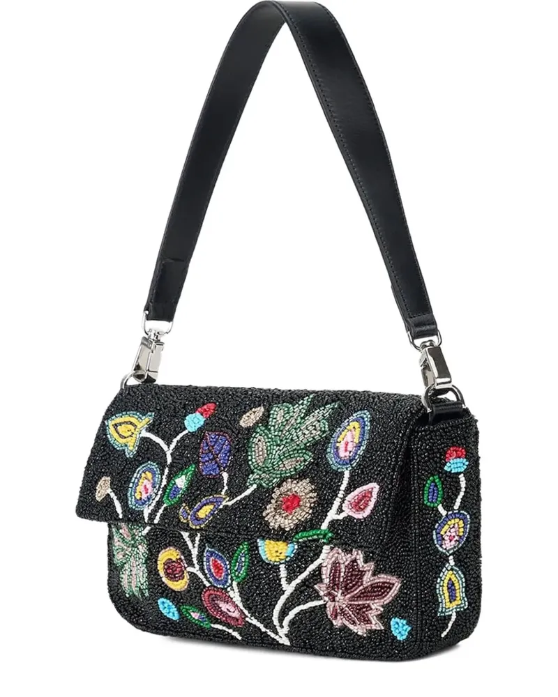 STAUD Timmy Schultertasche mit Perlen - Schwarz Schwarz