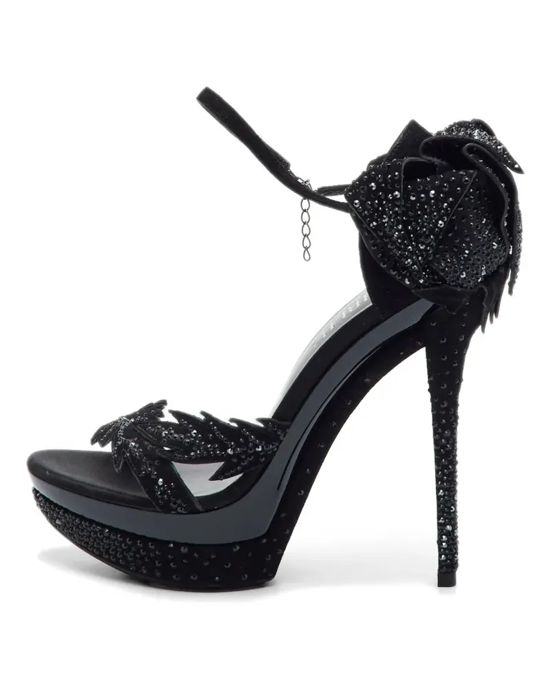Loriblu crystal-embellished platform sandals - Schwarz Schwarz