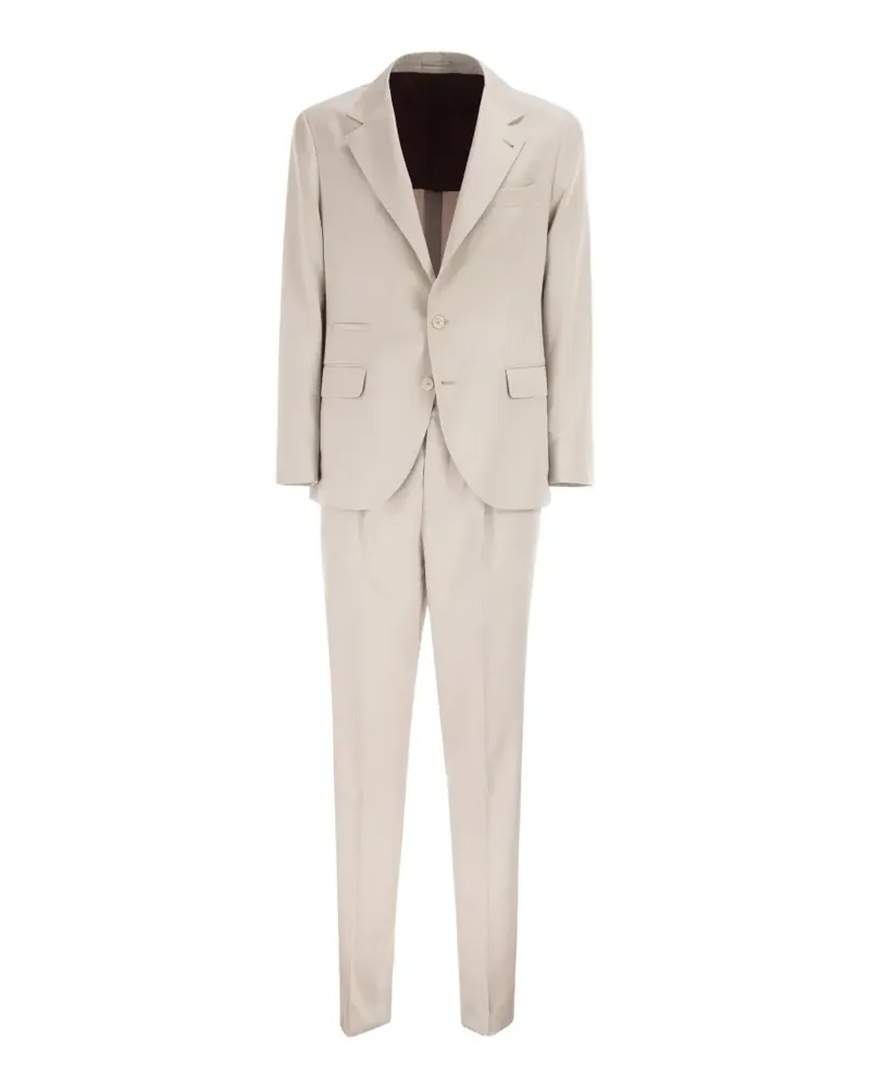 Brunello Cucinelli two-button pleated suit - Nude Nude