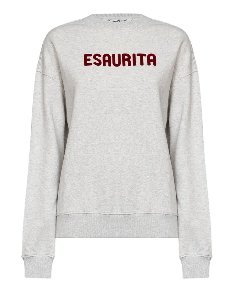 MC2 Saint Barth grey Stardust sweatshirt with Esaurita flock print - Grau Grau