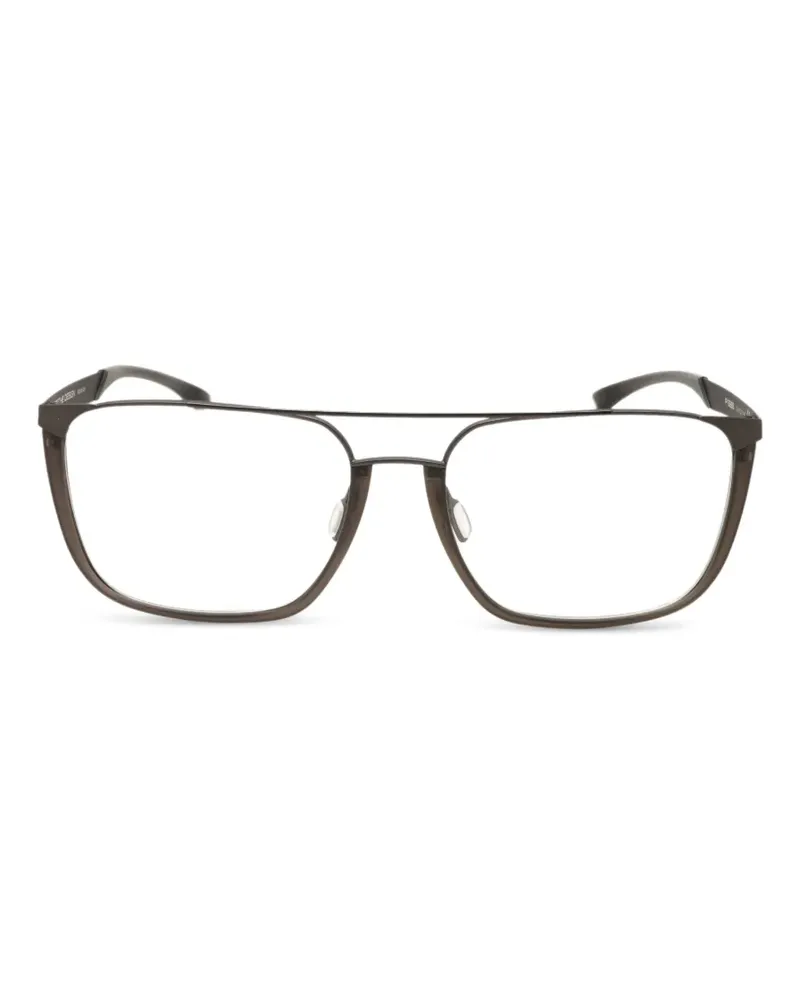 Porsche Design Brille mit eckigem Gestell - Grau Grau