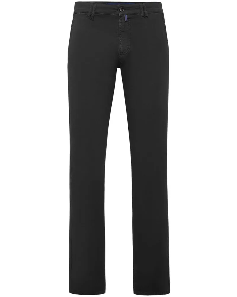 Billionaire Ausgeblichene Straight-Leg-Hose mit Logo-Schild - Schwarz Schwarz