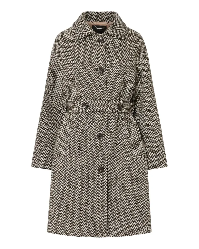 Liu Jo wool coat with belt - Braun Braun