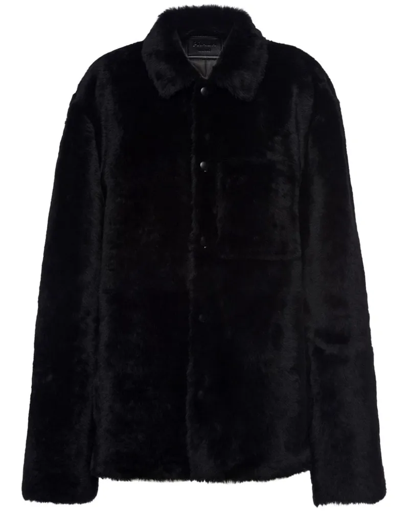 Prada Blousonjacke aus Shearling Schwarz