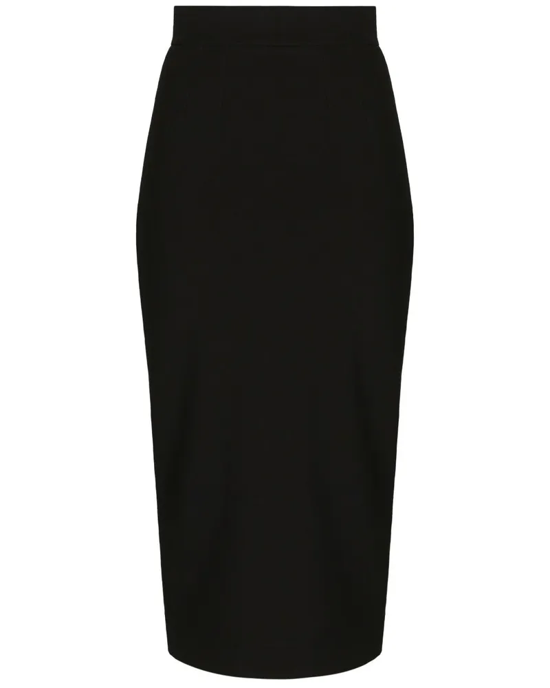Dolce & Gabbana Midirock mit hohem Bund - Schwarz Schwarz