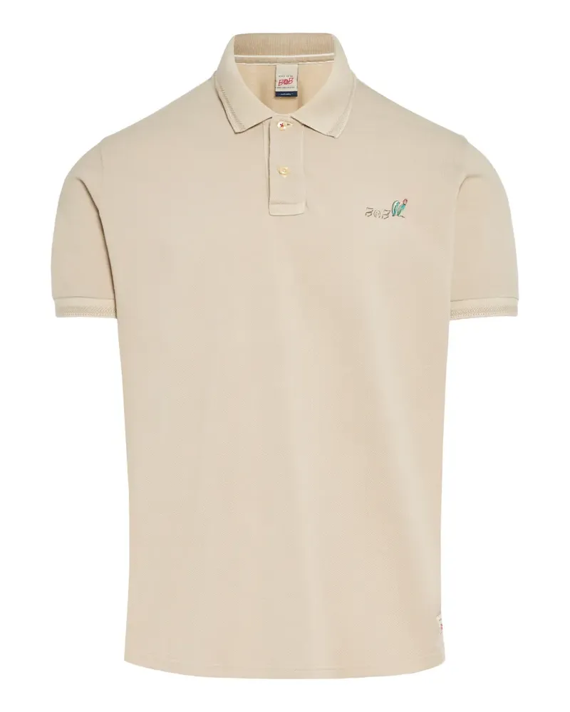 BOB logo-print piqué polo shirt - Nude Nude
