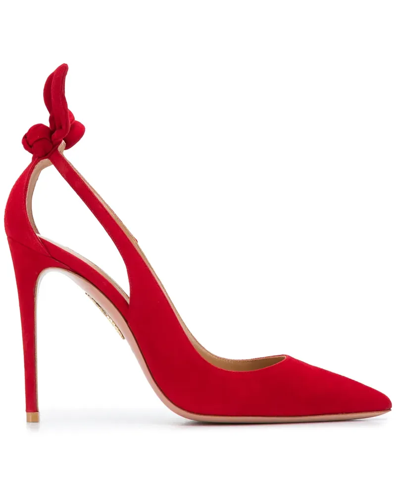 Aquazzura Pumps mit Schleife, 105mm - Rot Rot