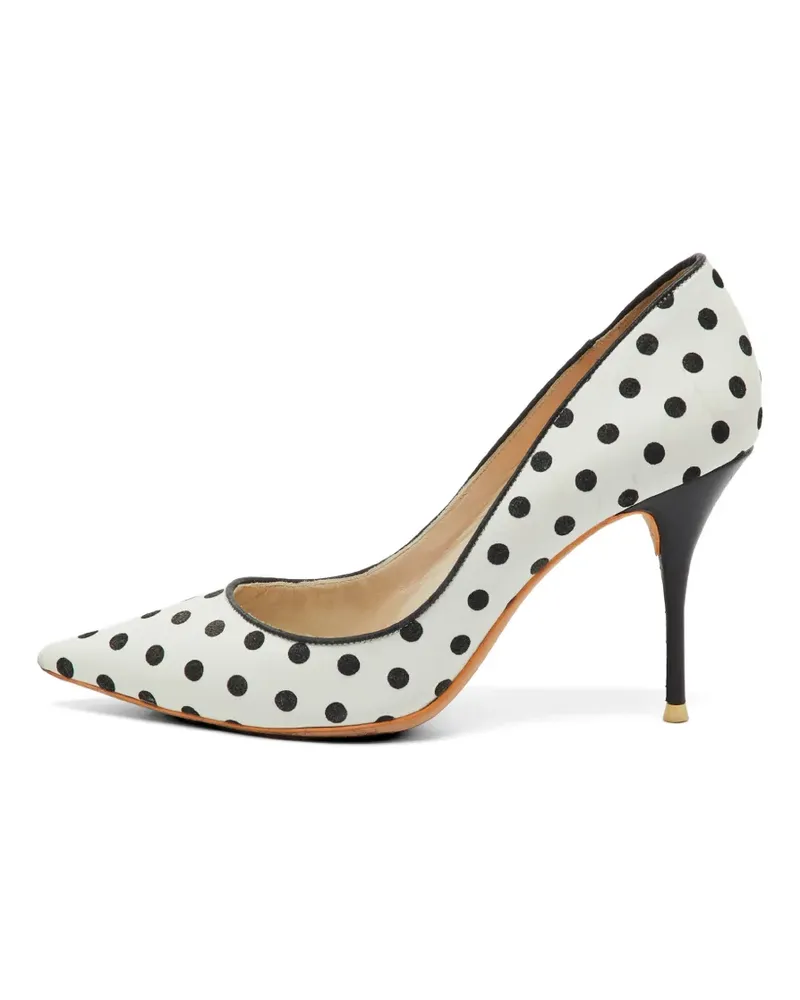 Sophia Webster polka-dot pointed-toe pumps - Weiß Weiß