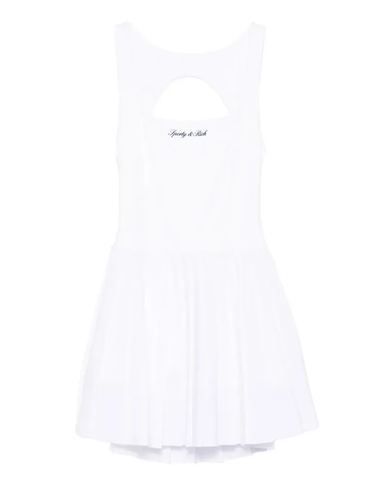 SPORTY & RICH cut-out pleated perfomance dress - Weiß Weiß